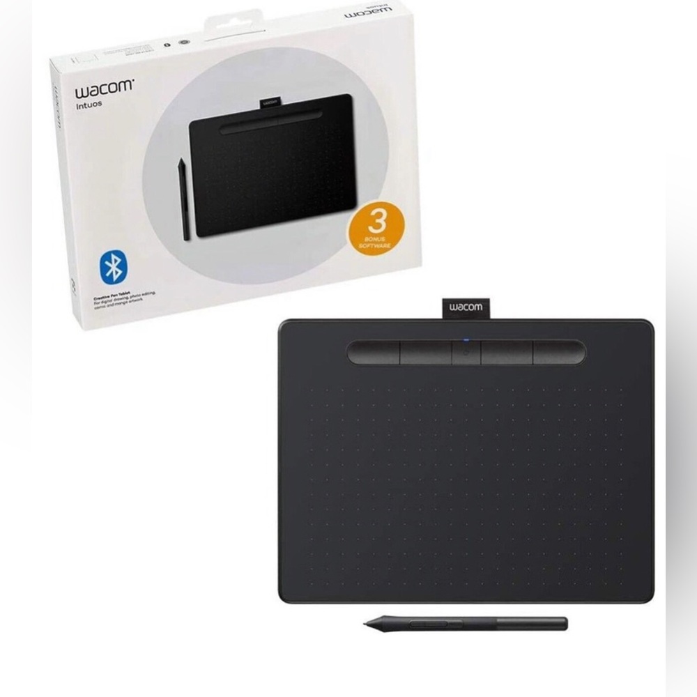 Wacom Intuos Creative Wireless Pen Graphic Tablet Bluetooth - Small, Black